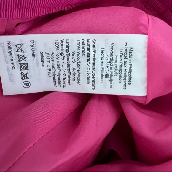 J.Crew Patch Pocket Wool Double-Serge Fuchsia Pink Mini Skirt Size 12 Tall NWT - Picture 12 of 14